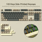 138 Keys Retro Dark Grey Red PBT Keycap Double Shot Cherry Profile Key caps for Cherry MX Switches Mechanical Gamer Keyboard
