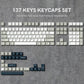 138 Keys Retro Dark Grey Red PBT Keycap Double Shot Cherry Profile Key caps for Cherry MX Switches Mechanical Gamer Keyboard