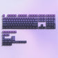 132 Key Custom Lavender Purple Double Shot Keycaps Shine Through PBT Keycaps for Cherry Gateron MX Switches Mechanical Keyboards