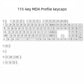 115 Keys Purple Transparent Clear Keycaps Crystal Ceramic PC Keycap RGB Shine Through Key cap MDA Profile for MX Switch Keyboard