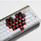XVX Optic Heart Series 21-Key OEM Profile Transparent PC Keycap Set