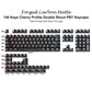135 Keys Gradient Green Shine Through Keycaps Side Printed PBT Double Shot Keycaps OEM Profile for MX Switches Gaming Keyboards