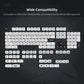 142 Keys White PBT Keycaps MOA Profile PBT Dye Sublimation DIY Key cap for 61/87/104 Cherry MX Switch Gaming Mechanical Keyboard