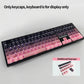 98 Key White Topographic 4.0 PBT Keycaps Double Shot Side Print Shine Through Backlit key caps For MX Gamer Mechanical Keyboard