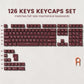 138 Keys Retro Dark Grey Red PBT Keycap Double Shot Cherry Profile Key caps for Cherry MX Switches Mechanical Gamer Keyboard