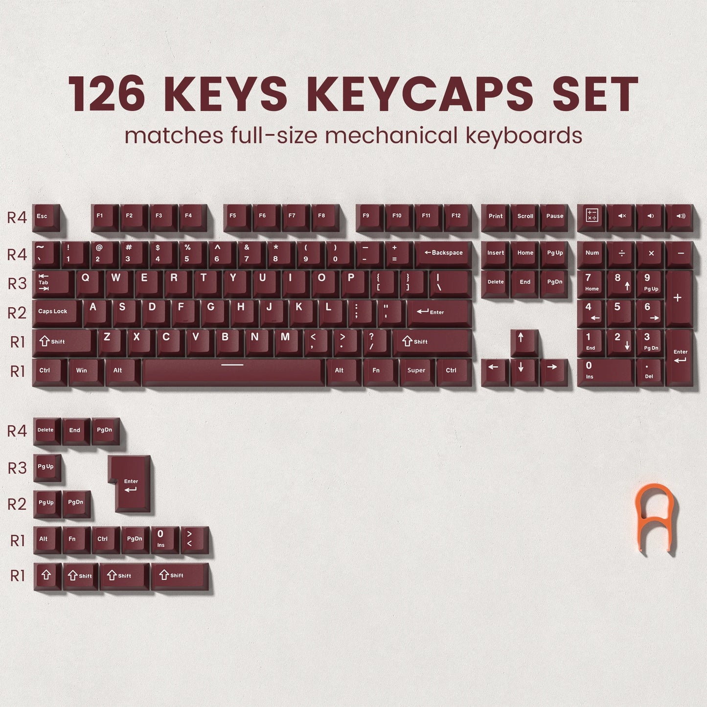 138 Keys Retro Dark Grey Red PBT Keycap Double Shot Cherry Profile Key caps for Cherry MX Switches Mechanical Gamer Keyboard