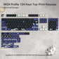 133 Keys MOA Profile Walnut wood PBT Keycaps Customs Dye Sub Key caps for 61/87/104 Cherry MX Switch Gaming Mechanical Keyboard