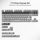 112 Keys Cherry Profile Time Metal Feel PBT Keycaps Top Print Dye Sub Key Cap For Cherry Mx Gamer Mechanical Keyboard Keycaps