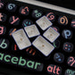 Black irregular letters Keycaps 126 Keys PBT Material MOA Profile DYE-SUB Personalized For CHERRY MX Switch Mechanical Keyboard