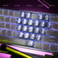 XVX 21 Keys Sliver Butterfly Keycaps IMD-Pattern Shine Through Heart-Shaped Keycaps OEM Profile DIY Decorative Keycapseycap