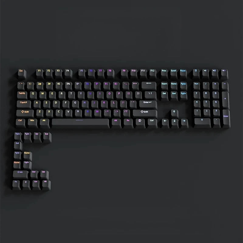 132+ Keys Gradient Green PBT Double Shot Top Print Shine Through Backlit keycaps For Gateron Cherry MX Gamer Mechanical Keyboard