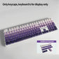 98 Key White Topographic 4.0 PBT Keycaps Double Shot Side Print Shine Through Backlit key caps For MX Gamer Mechanical Keyboard