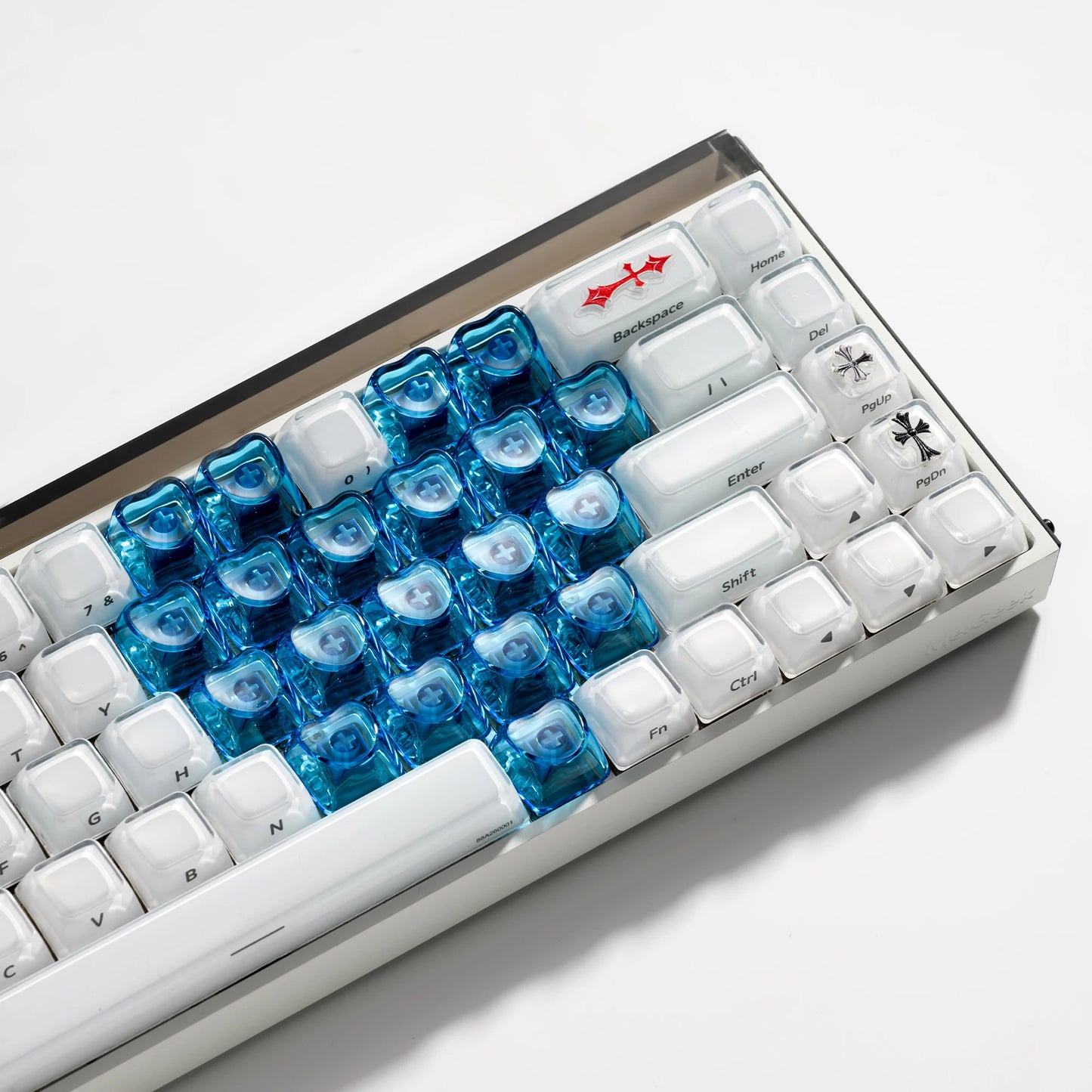 XVX Optic Heart Series 21-Key OEM Profile Transparent PC Keycap Set