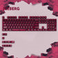 115 Keys Purple Transparent Clear Keycaps Crystal Ceramic PC Keycap RGB Shine Through Key cap MDA Profile for MX Switch Keyboard