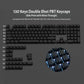 135 Keys Gradient Green Shine Through Keycaps Side Printed PBT Double Shot Keycaps OEM Profile for MX Switches Gaming Keyboards