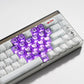 XVX Optic Heart Series 21-Key OEM Profile Transparent PC Keycap Set