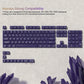 115 Keys Purple Transparent Clear Keycaps Crystal Ceramic PC Keycap RGB Shine Through Key cap MDA Profile for MX Switch Keyboard