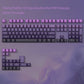 132 Key Custom Lavender Purple Double Shot Keycaps Shine Through PBT Keycaps for Cherry Gateron MX Switches Mechanical Keyboards