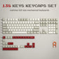 138 Keys Retro Dark Grey Red PBT Keycap Double Shot Cherry Profile Key caps for Cherry MX Switches Mechanical Gamer Keyboard