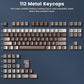 112 Keys Cherry Profile Time Metal Feel PBT Keycaps Top Print Dye Sub Key Cap For Cherry Mx Gamer Mechanical Keyboard Keycaps