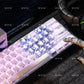 XVX 21 Keys Sliver Butterfly Keycaps IMD-Pattern Shine Through Heart-Shaped Keycaps OEM Profile DIY Decorative Keycapseycap