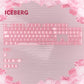 115 Keys Purple Transparent Clear Keycaps Crystal Ceramic PC Keycap RGB Shine Through Key cap MDA Profile for MX Switch Keyboard