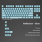 97-122 Keys Shadow Fold Dye Sub PBT Keycap Cherry Profile Side Printed Shine Through Keycaps for MX Switches Gaming Keyboard