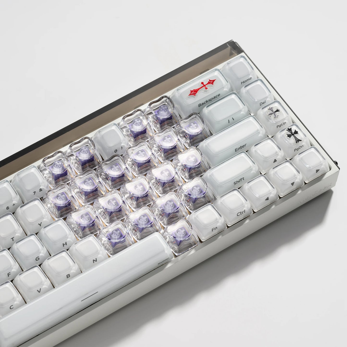 XVX Optic Heart Series 21-Key OEM Profile Transparent PC Keycap Set