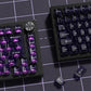 115 Keys Purple Transparent Clear Keycaps Crystal Ceramic PC Keycap RGB Shine Through Key cap MDA Profile for MX Switch Keyboard