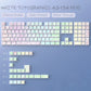 2026 New Purple Topographic Side Print Shine Through Keycaps 97/134+ Key Cherry Profile Double Shot Dye Sub PBT for MX Switch
