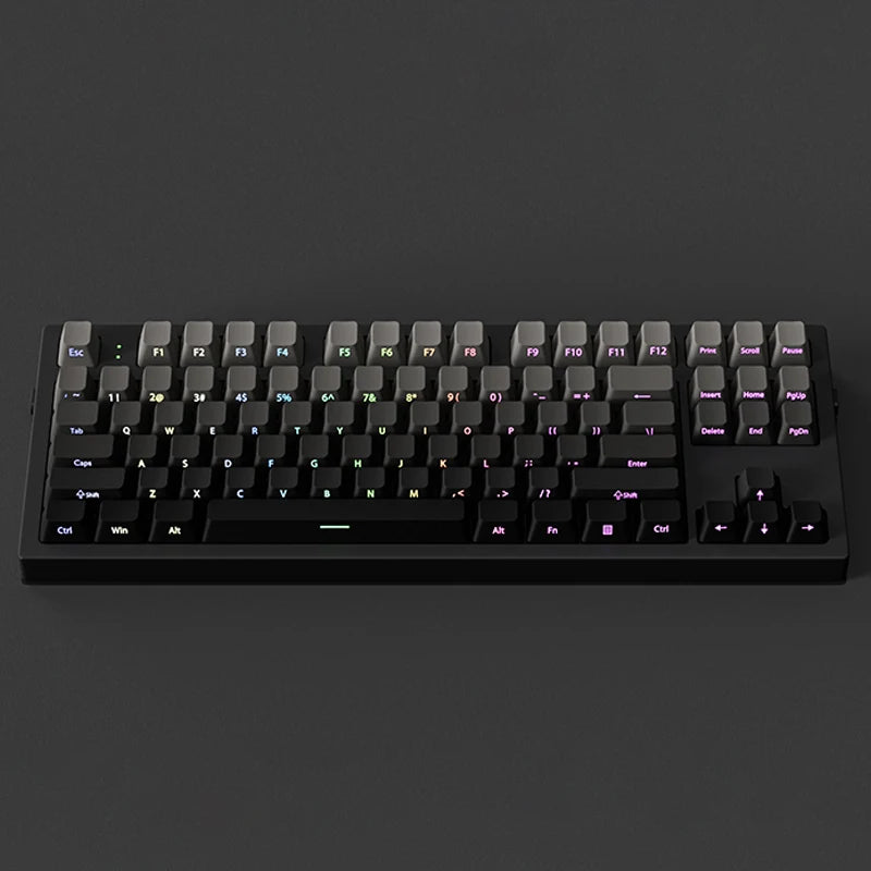 New Gradient Gray Double Shot RGB Backlit Keycaps OEM Profile 135 Keys Side Printed PBT Keycaps for Cherry MX Switches Keyboards
