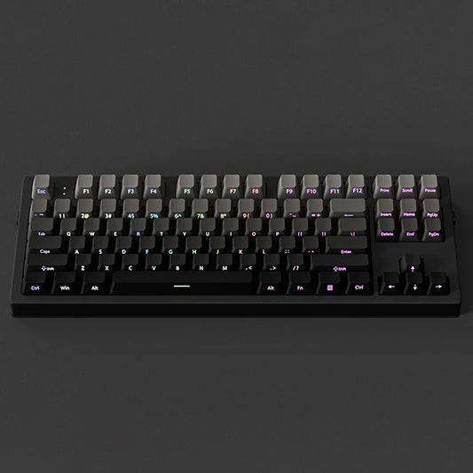 New Gradient Gray Double Shot RGB Backlit Keycaps OEM Profile 135 Keys Side Printed PBT Keycaps for Cherry MX Switches Keyboards