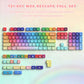 133 Keys MOA Profile Walnut wood PBT Keycaps Customs Dye Sub Key caps for 61/87/104 Cherry MX Switch Gaming Mechanical Keyboard