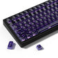 115 Keys Purple Transparent Clear Keycaps Crystal Ceramic PC Keycap RGB Shine Through Key cap MDA Profile for MX Switch Keyboard
