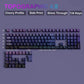 132 Key Custom Lavender Purple Double Shot Keycaps Shine Through PBT Keycaps for Cherry Gateron MX Switches Mechanical Keyboards