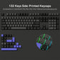 132 Key Custom Lavender Purple Double Shot Keycaps Shine Through PBT Keycaps for Cherry Gateron MX Switches Mechanical Keyboards
