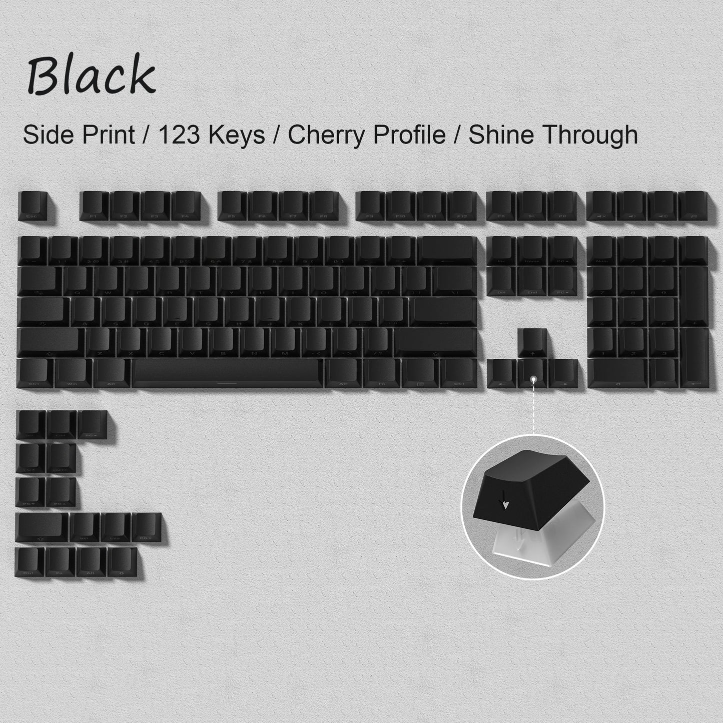 132 Key Custom Lavender Purple Double Shot Keycaps Shine Through PBT Keycaps for Cherry Gateron MX Switches Mechanical Keyboards