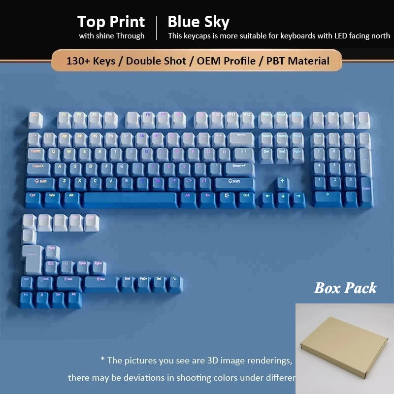 132+ Keys Gradient Green PBT Double Shot Top Print Shine Through Backlit keycaps For Gateron Cherry MX Gamer Mechanical Keyboard