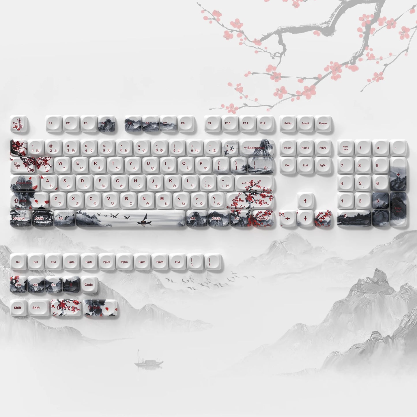 134 Keys MOA Profile Walnut wood PBT Keycaps Customs Dye Sub Key caps for 61/87/104 Cherry MX Switch Gaming Mechanical Keyboard