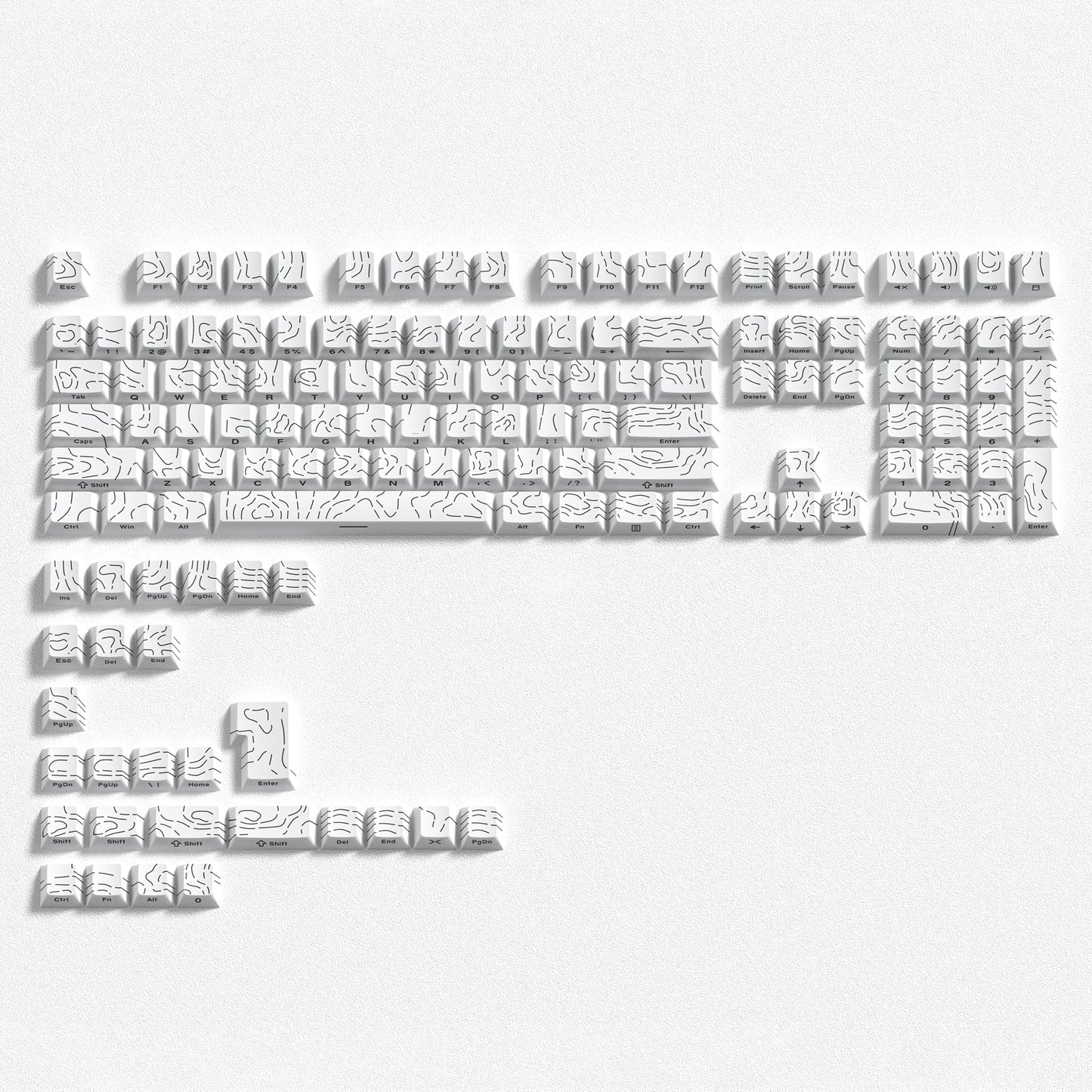 132 Key Custom Lavender Purple Double Shot Keycaps Shine Through PBT Keycaps for Cherry Gateron MX Switches Mechanical Keyboards