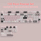 133 Keys MOA Profile Walnut wood PBT Keycaps Customs Dye Sub Key caps for 61/87/104 Cherry MX Switch Gaming Mechanical Keyboard