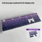98 Key White Topographic 4.0 PBT Keycaps Double Shot Side Print Shine Through Backlit key caps For MX Gamer Mechanical Keyboard