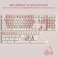 142 Keys White PBT Keycaps MOA Profile PBT Dye Sublimation DIY Key cap for 61/87/104 Cherry MX Switch Gaming Mechanical Keyboard