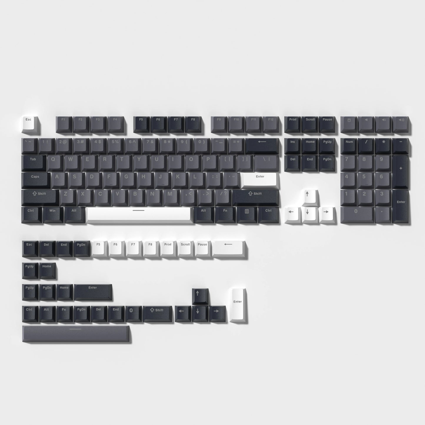 138 Keys Retro Dark Grey Red PBT Keycap Double Shot Cherry Profile Key caps for Cherry MX Switches Mechanical Gamer Keyboard