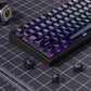 115 Keys Purple Transparent Clear Keycaps Crystal Ceramic PC Keycap RGB Shine Through Key cap MDA Profile for MX Switch Keyboard