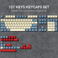 138 Keys Retro Dark Grey Red PBT Keycap Double Shot Cherry Profile Key caps for Cherry MX Switches Mechanical Gamer Keyboard