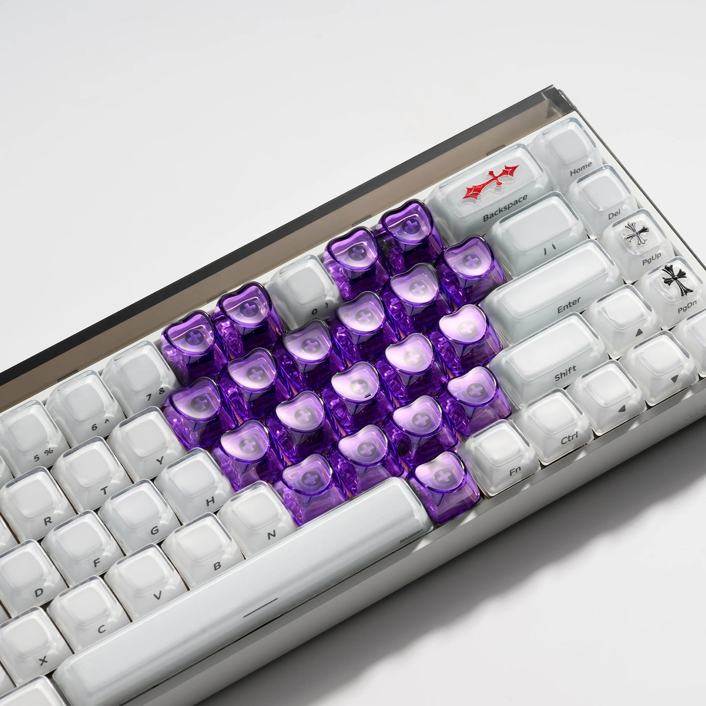 XVX Optic Heart Series 21-Key OEM Profile Transparent PC Keycap Set