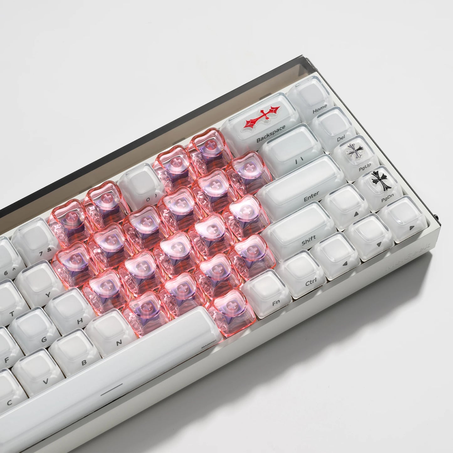 XVX Optic Heart Series 21-Key OEM Profile Transparent PC Keycap Set