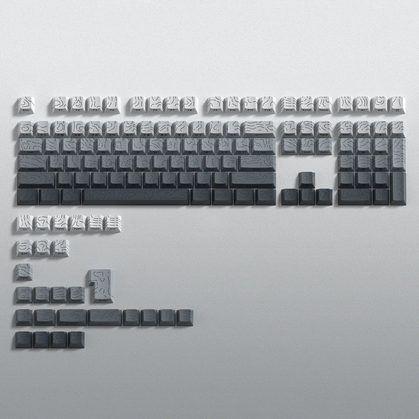 132 Key Custom Lavender Purple Double Shot Keycaps Shine Through PBT Keycaps for Cherry Gateron MX Switches Mechanical Keyboards