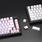 98 Key White Topographic 4.0 PBT Keycaps Double Shot Side Print Shine Through Backlit key caps For MX Gamer Mechanical Keyboard